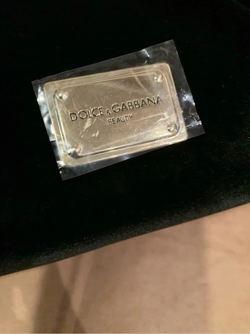 Dolce & Gabbana Beauty velvet cosmetic bag